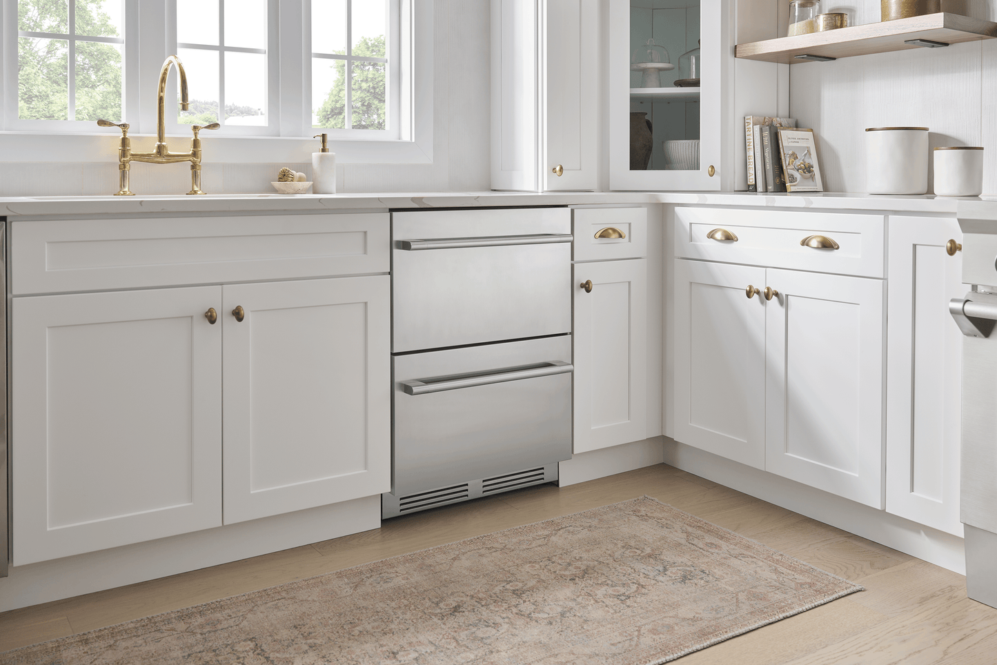 ZEPHYR Presrv Refrigerator Drawers, 24in Compact, SS, 2 Zone in Stainless Steel - PRRD24C2AS