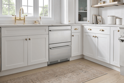 ZEPHYR Presrv Refrigerator Drawers, 24in Compact, SS, 2 Zone in Stainless Steel - PRRD24C2AS