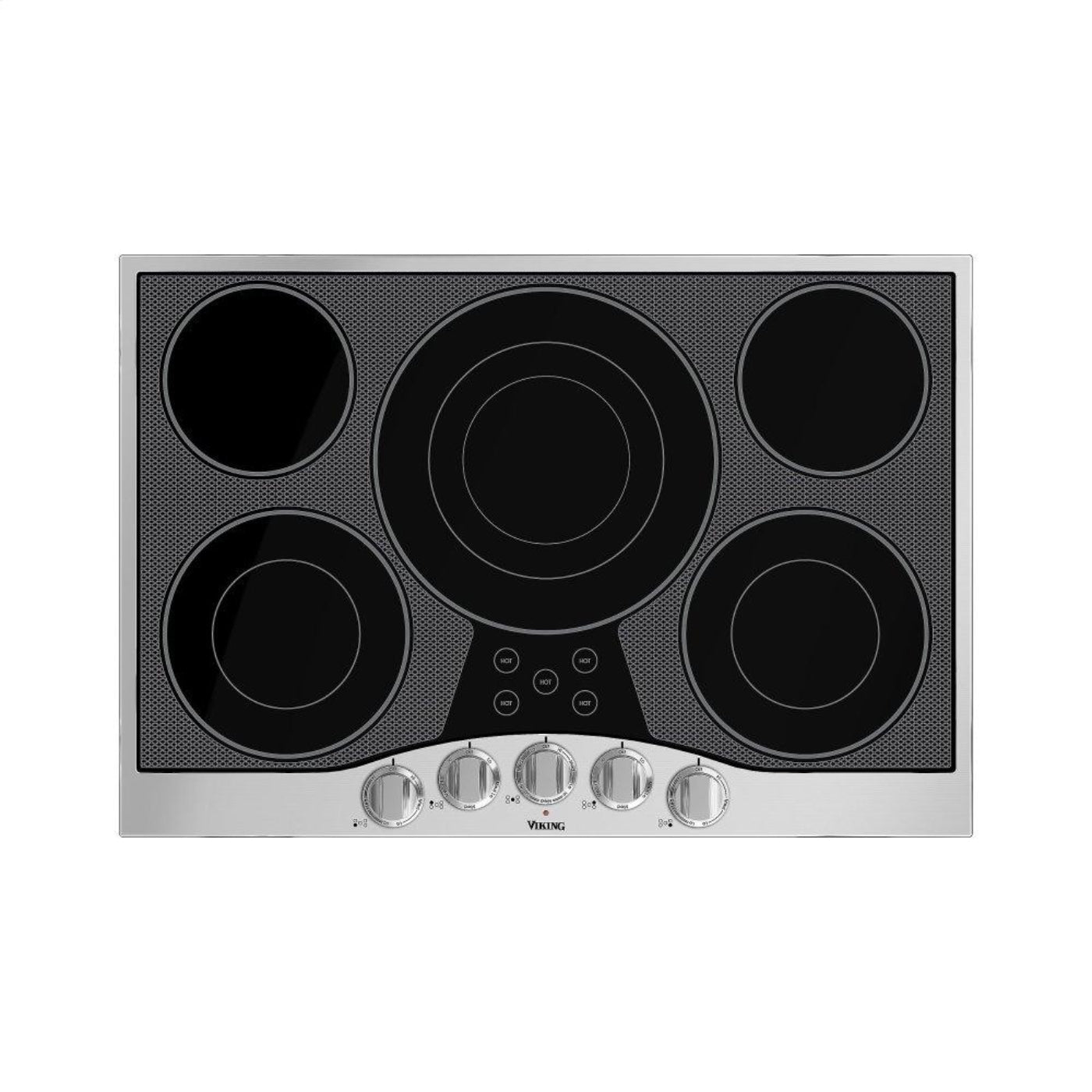 VIKING 30" Electric Cooktop - RVEC in Stainless Steel On Black - RVEC3305BSB