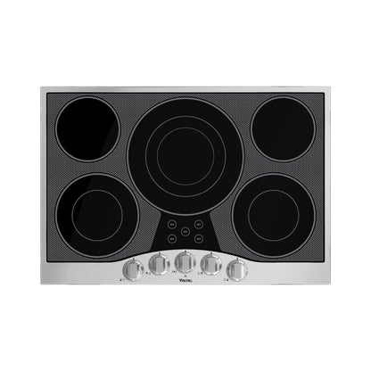 VIKING 30" Electric Cooktop - RVEC in Stainless Steel On Black - RVEC3305BSB