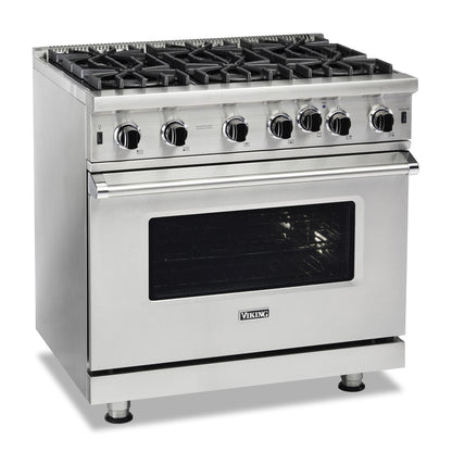 VIKING 36" Open Burner Gas Range Viking 5 Series Gray - VGIC53626BDGLP