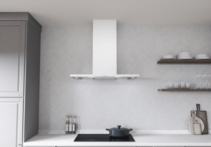ZEPHYR Modena, Wall, 90cm, SS+Glass, LED, ACT in Stainless Steel - ZMOM90BS