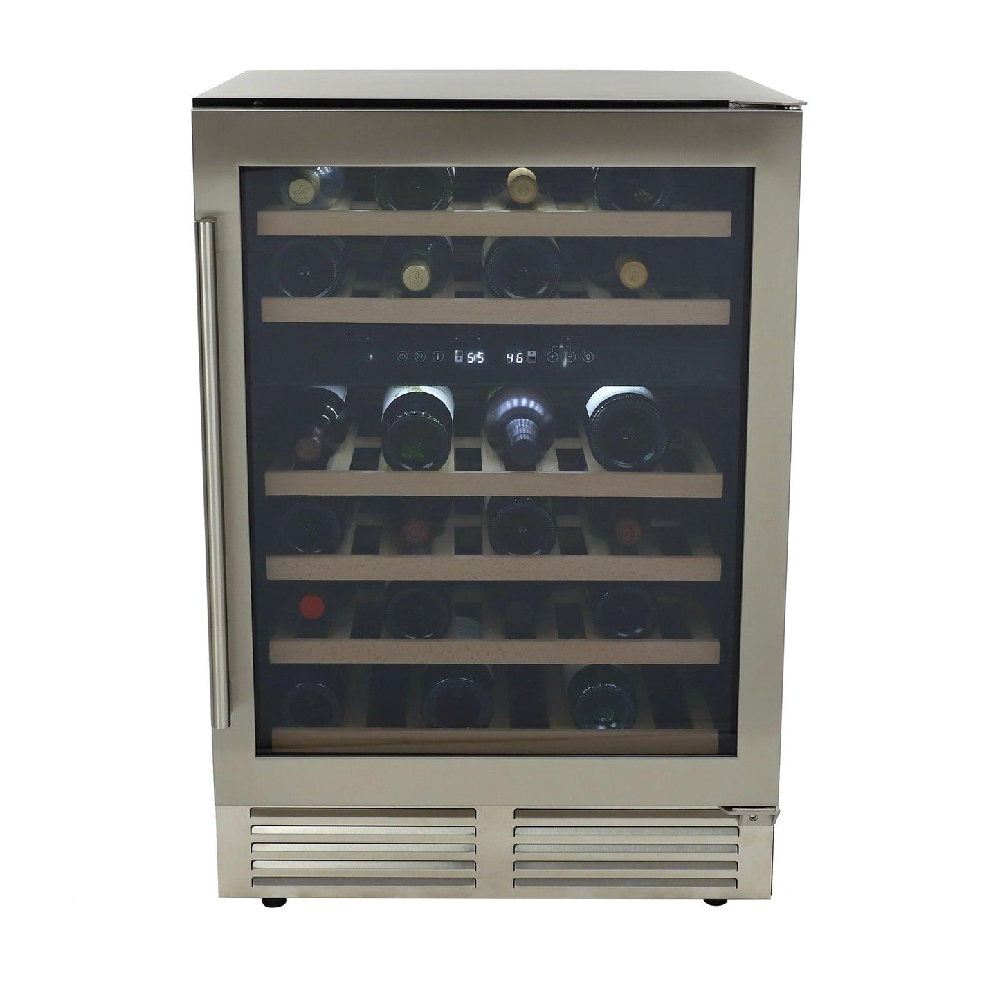 AVANTI Avanti DESIGNER Series Dual-Zone Wine Cooler, 46 Bottle Capacity - in Stainless Steel / 46 Bottles in Stainless Steel - WCD46DZ3S