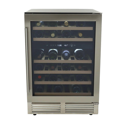 AVANTI Avanti DESIGNER Series Dual-Zone Wine Cooler, 46 Bottle Capacity - in Stainless Steel / 46 Bottles in Stainless Steel - WCD46DZ3S