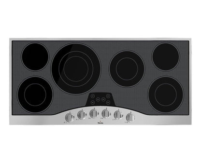 VIKING 45" Electric Cooktop - RVEC in Stainless Steel On Black - RVEC3456BSB