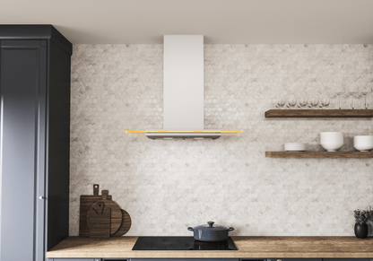 ZEPHYR Verona, Wall, 90cm, SS+Glass, LED, ACT in Stainless Steel - ZVOM90BG