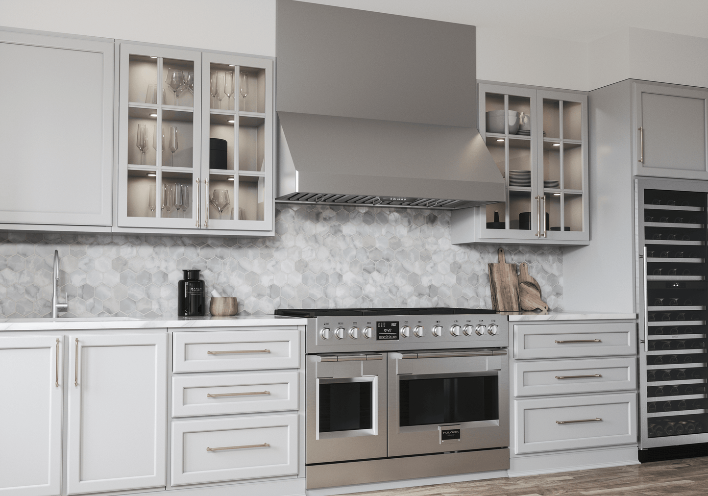 ZEPHYR Tempest II, 18in Wall, 30in, SS, LED, ACT in Stainless Steel - AK7500CS