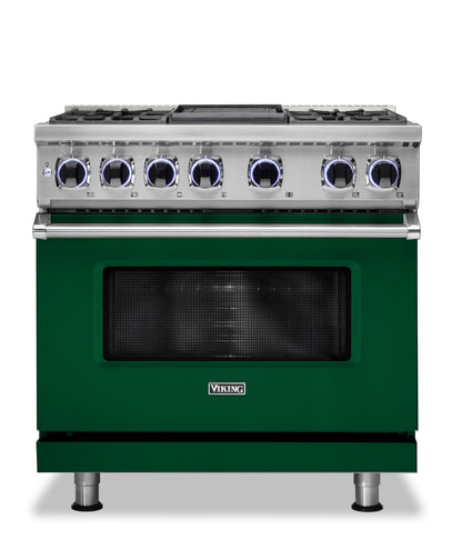 VIKING 36" Dual Fuel Range - VDR7362 Viking 7 Series Green - VDR73624GIV