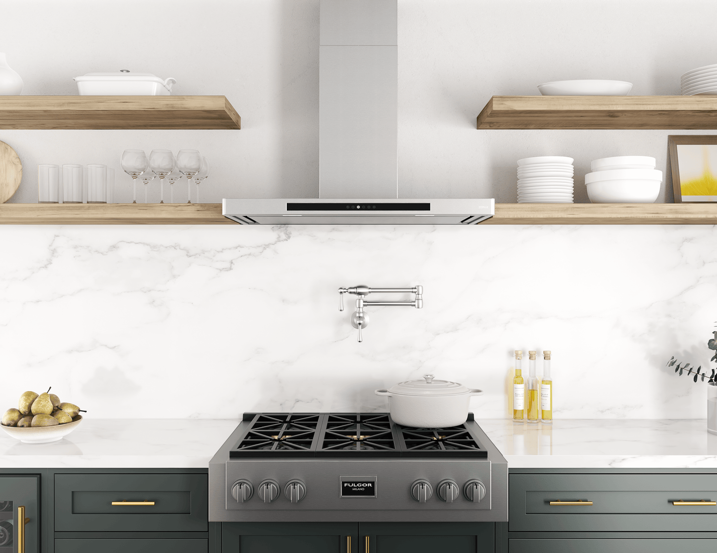 ZEPHYR Vista Wall, 36in, SS, BODY ONLY in Stainless Steel - DVSE36ASSX
