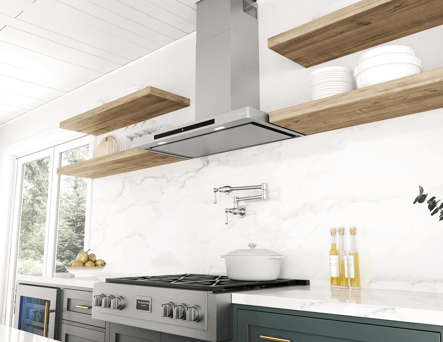 ZEPHYR Vista Wall, 36in, SS, BODY ONLY in Stainless Steel - DVSE36ASSX