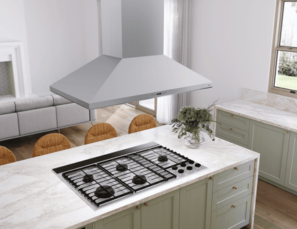 ZEPHYR Siena Pro, Island, 48", SS, LED, ACT in Stainless Steel - ZSLE48DS