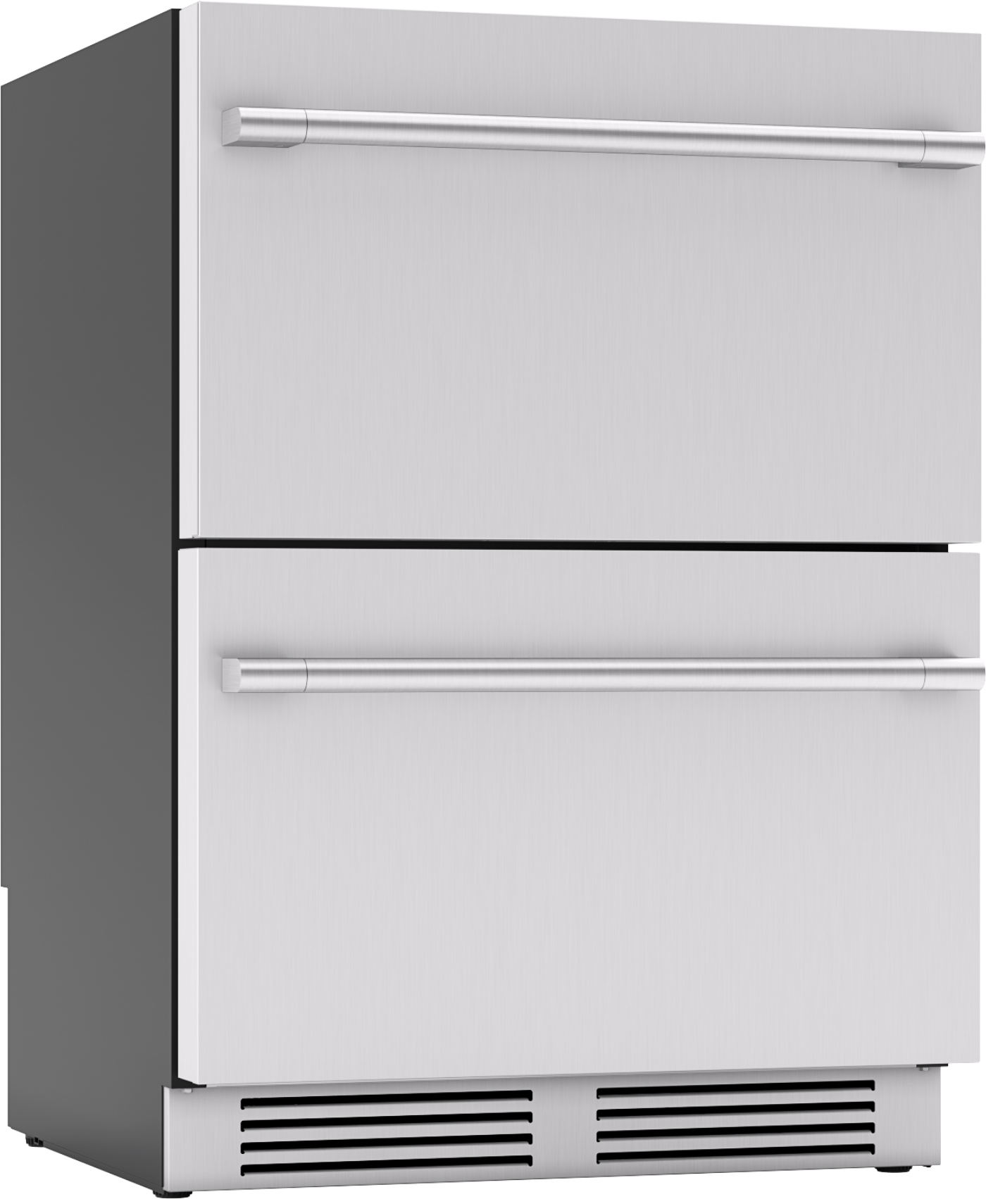 ZEPHYR Presrv Refrigerator Drawers, 24in Compact, SS, 2 Zone in Stainless Steel - PRRD24C2AS