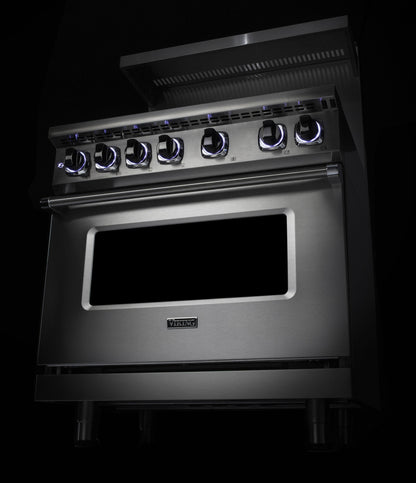 VIKING 36" Dual Fuel Range - VDR7362 Viking 7 Series Red - VDR73626BSCLP