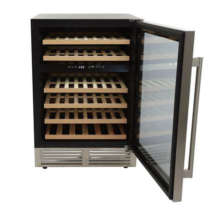 AVANTI Avanti DESIGNER Series Dual-Zone Wine Cooler, 46 Bottle Capacity - in Stainless Steel / 46 Bottles in Stainless Steel - WCD46DZ3S