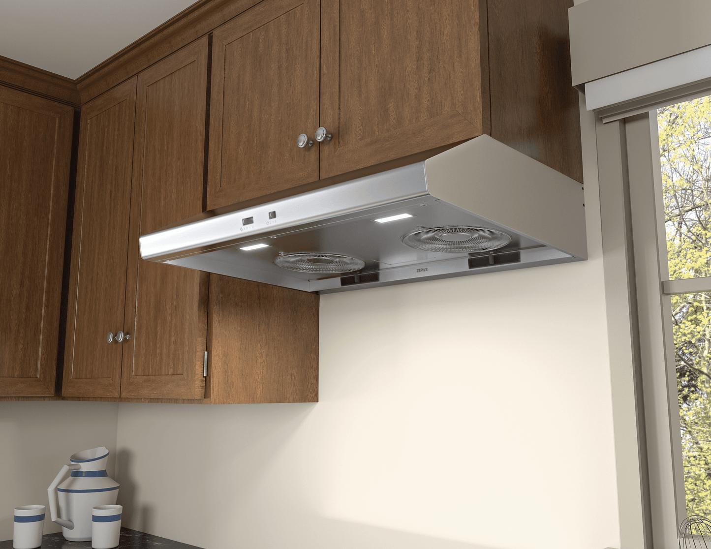 ZEPHYR Cyclone, Under Cabinet, 36", Black SS, 600 CFM Black in Stainless Steel - AK6536CBS