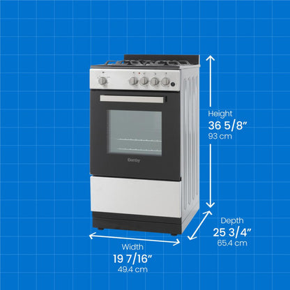 DANBY Danby 20" Wide Gas Range in Stainless Steel - DR20V1BSSGLP
