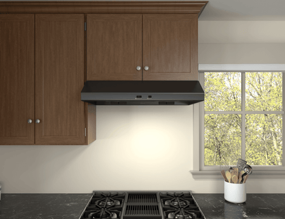 ZEPHYR Cyclone, Under Cabinet, 36", Black SS, 600 CFM Black in Stainless Steel - AK6536CBS