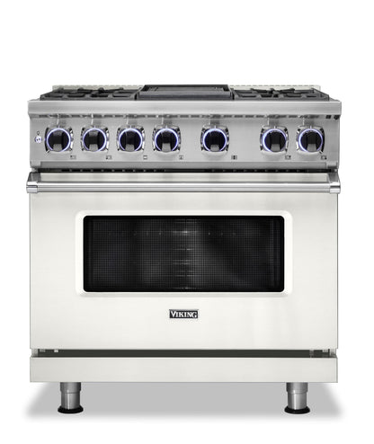 VIKING 36" Dual Fuel Range - VDR7362 Viking 7 Series White - VDR73624GPW