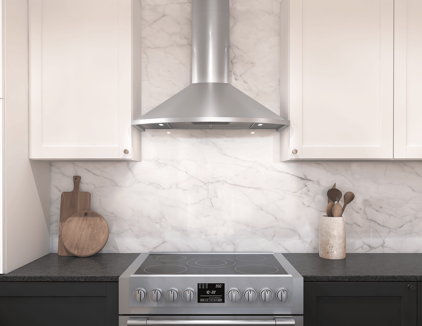 ZEPHYR Savona Wall, 90cm, SS, LED, 600 CFM w/ACT in Stainless Steel - ZSAM90FS