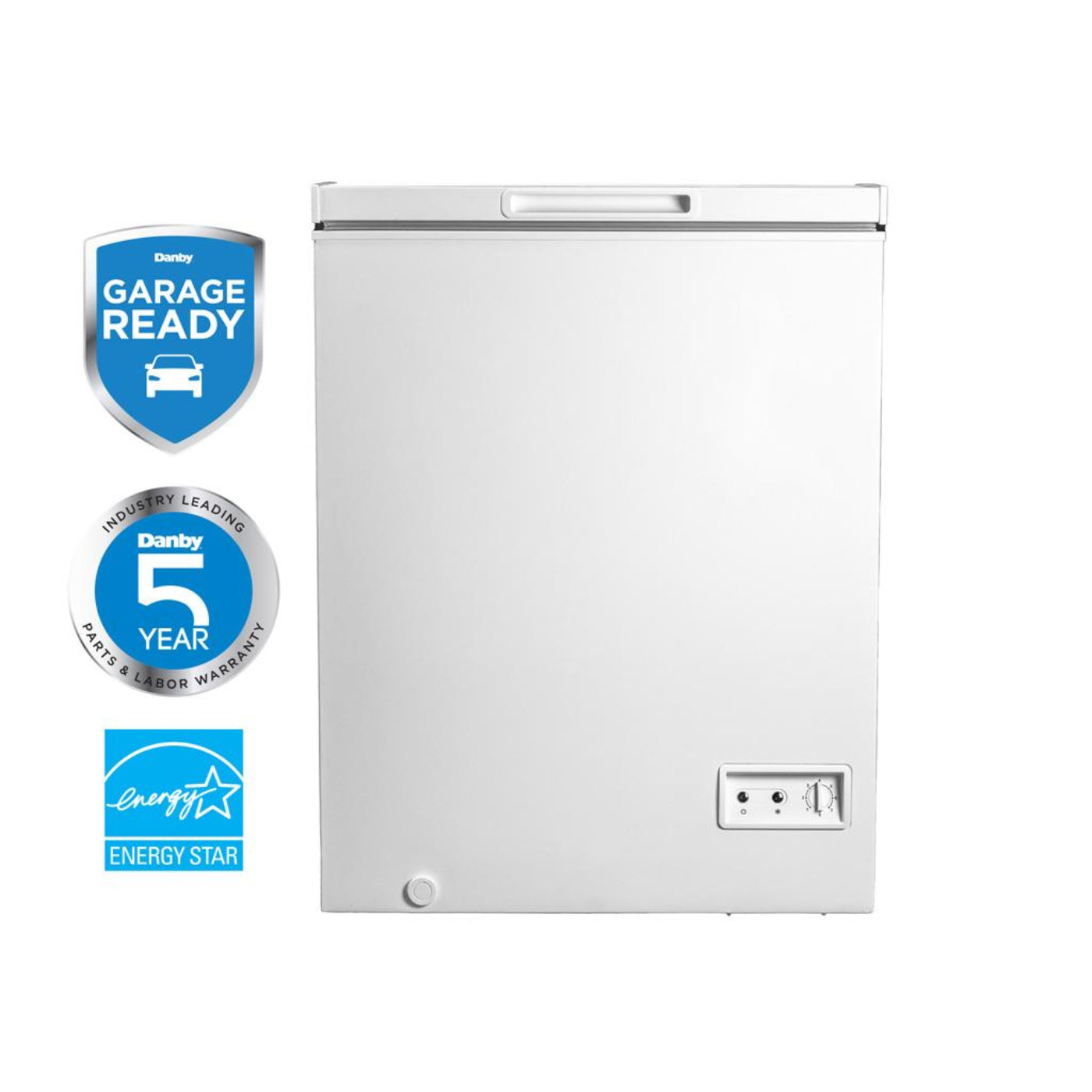 DANBY 5.0 cu. ft. Square Model Chest Freezer in White - DCF050A5WDB