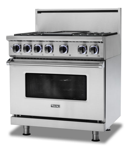 VIKING 36" Dual Fuel Range - VDR7362 Viking 7 Series Blue - VDR73624GNSLP
