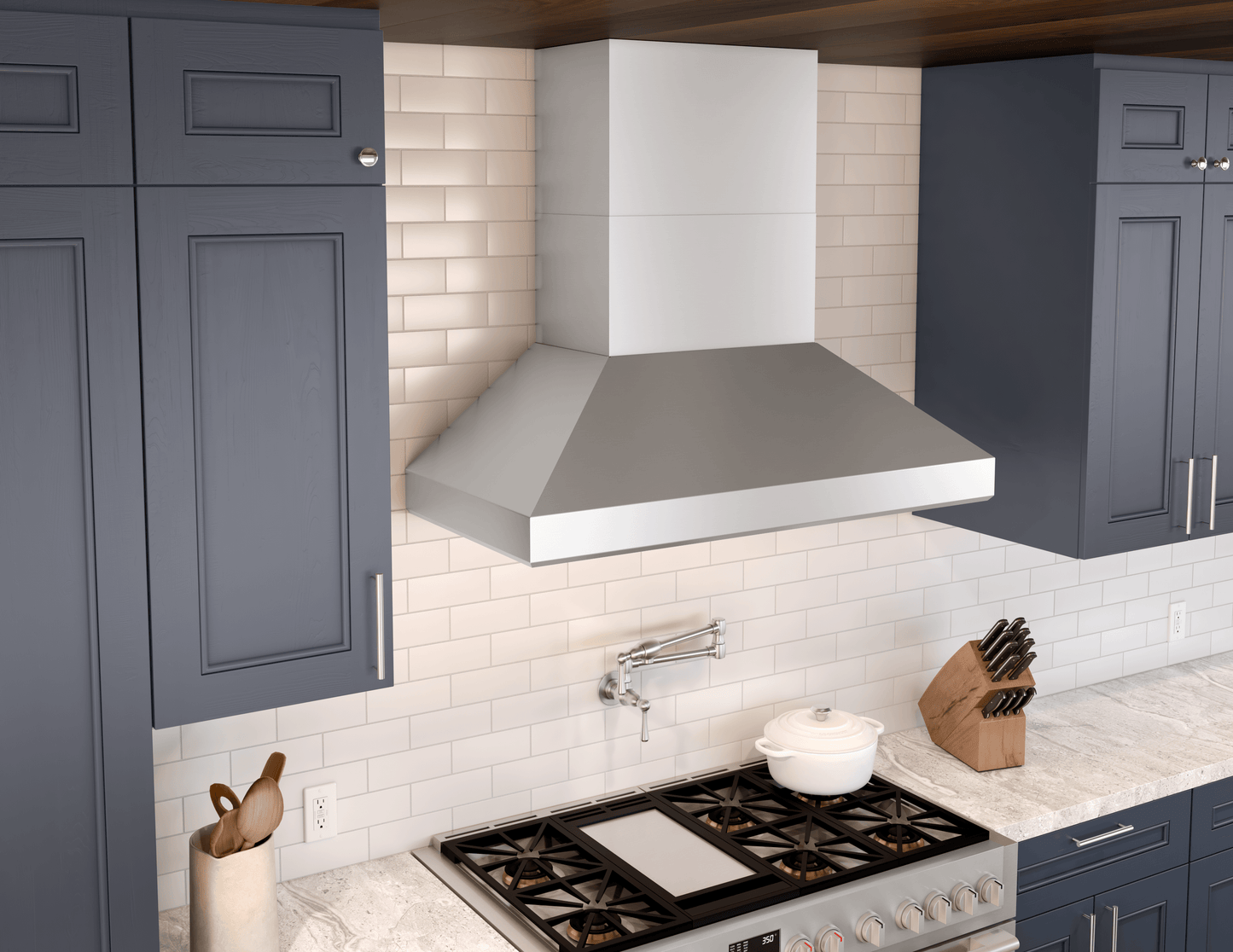 ZEPHYR Titan Wall, 42in, SS, PowerWave, 750 CFM w/ACT in Stainless Steel - AK7642BS