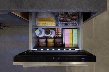 ZEPHYR Presrv Refrigerator Freezer Drawers, 24in, Panel Ready Custom Panel Ready - PRRFD24C2AP