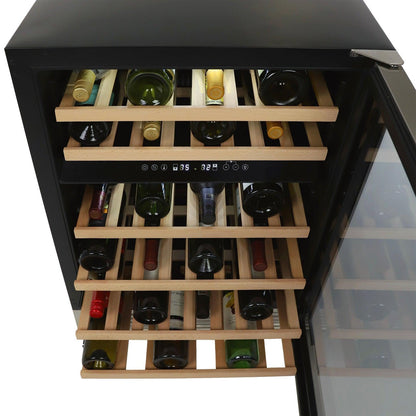 AVANTI Avanti DESIGNER Series Dual-Zone Wine Cooler, 46 Bottle Capacity - in Stainless Steel / 46 Bottles in Stainless Steel - WCD46DZ3S