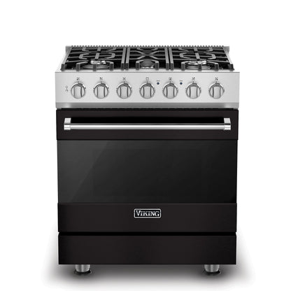 VIKING 30" Self-Cleaning Dual Fuel Range Viking 3 Series Black - RVDR33025BONLP