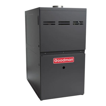 Goodman - 2 Ton/60,000 BTU 80% AFUE Gas Furnace and Air Conditioner System - Horizontal - 14.5 SEER2 - R32 - GLXS3BN2410