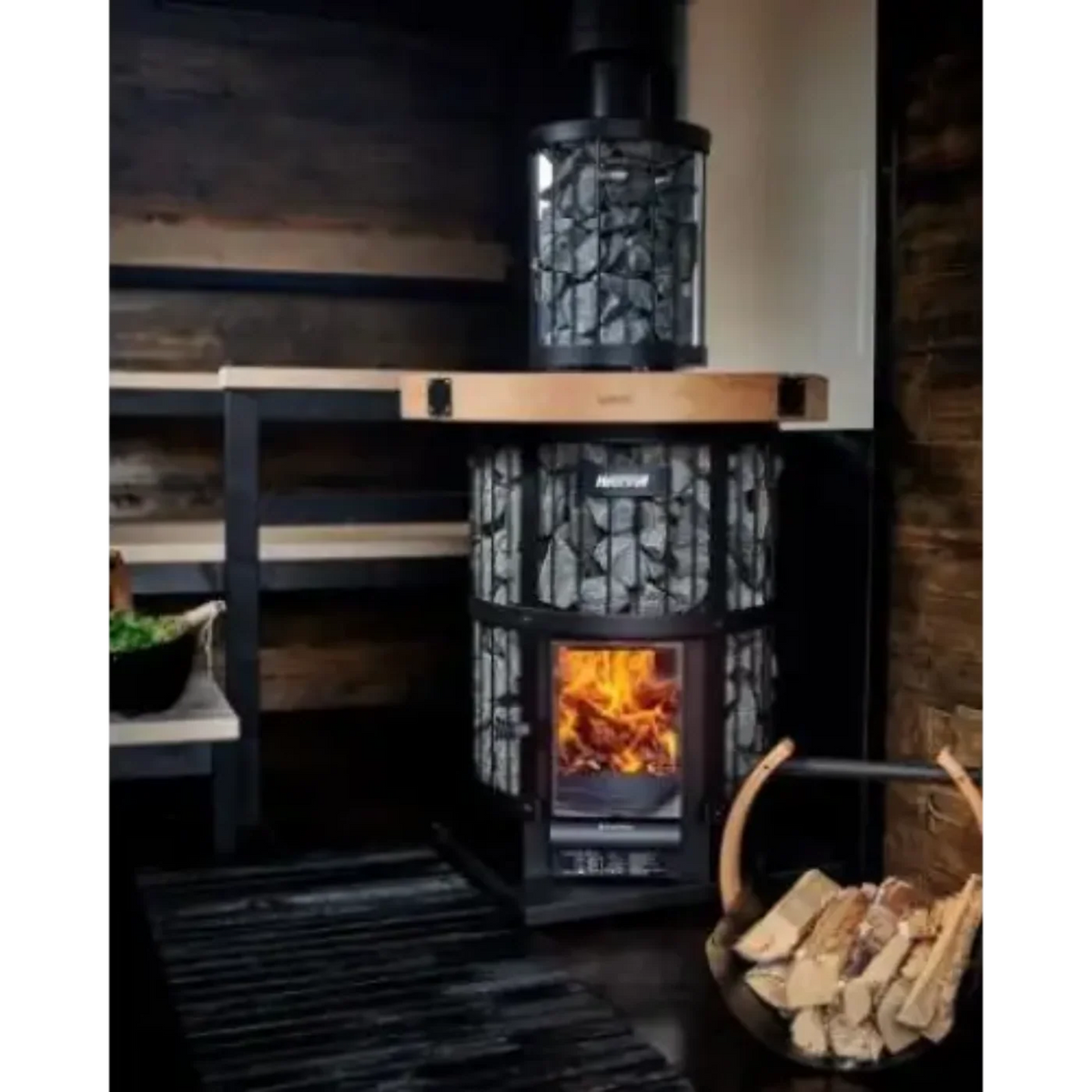 GREE Harvia GreenFlame Series 240 GreenFlame Wood Burning Sauna Stove - WK200LD