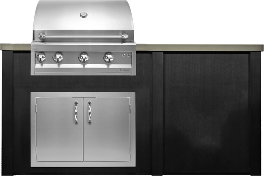 Haven 96" Artisan Outdoor Kitchen Island w/ Plain Panel - HART96PAN