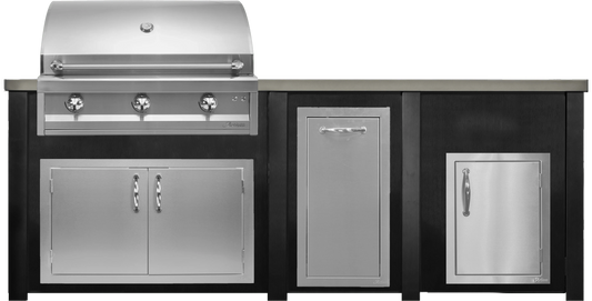 Haven 96" Artisan Outdoor Kitchen Island w/ 17" Door - HART96DOOR
