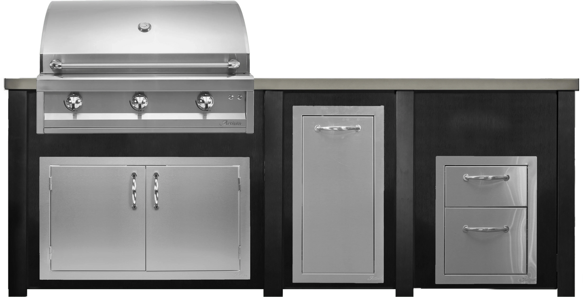 Haven 96" Artisan Outdoor Kitchen Island w/ 17" Drawer - HART96DRAW