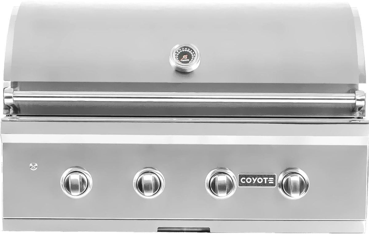 Haven 96" Coyote Outdoor Kitchen Island w/ Plain Panel | HCOY96PAN - HCOY96PAN