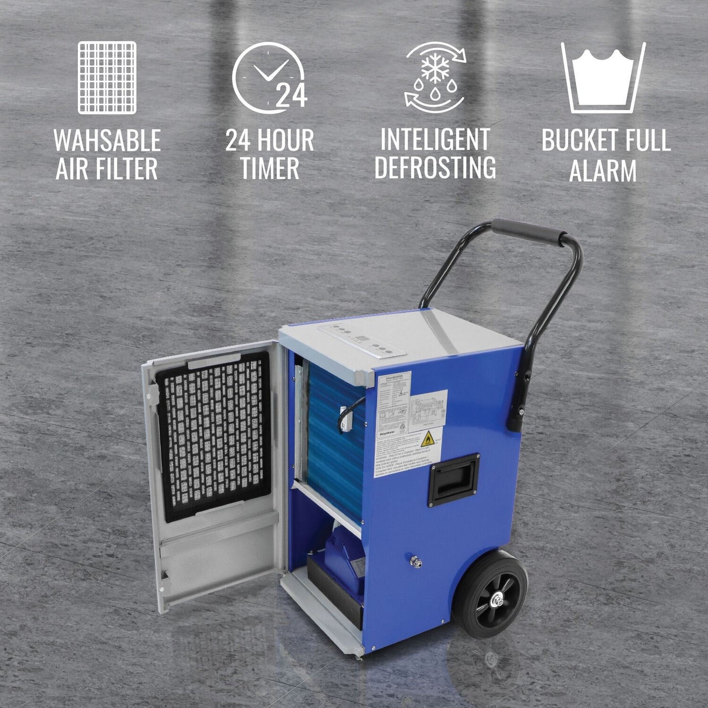 Keystone - 110 Pint Commercial Dehumidifier w/ Pump, 115V, R32 - KSTAD110PD
