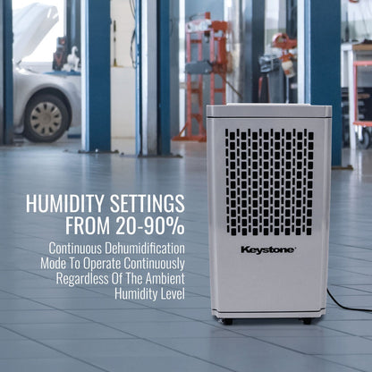 Keystone - 110 Pint Commercial Dehumidifier w/ Pump, 115V, R32 - KSTAD110PD