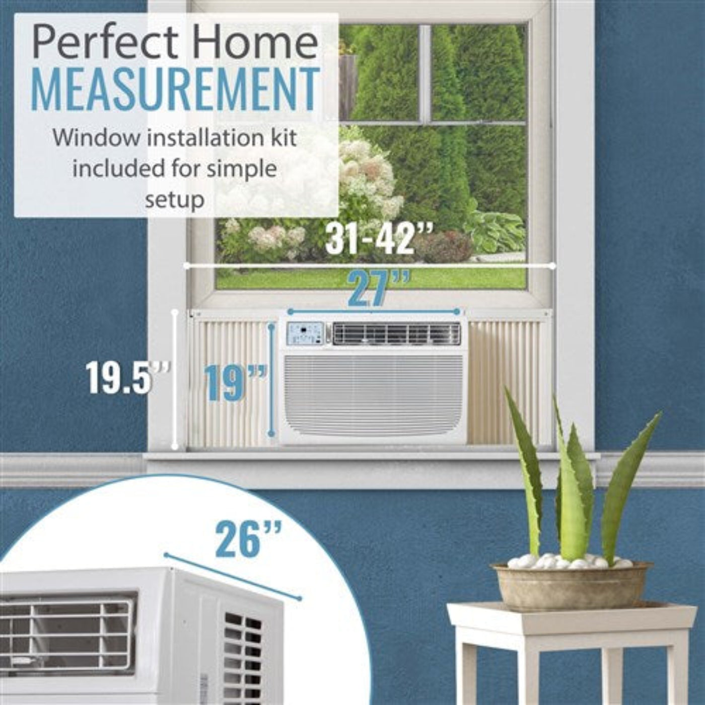 Keystone Energy Star 25,000/24,700 BTU 230V Window/Wall Air Conditioner with Follow Me LCD Remote Control  -  KSTAW25C