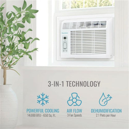 Keystone - 14, 500 BTU Window A/C, Cool Only, Remote Control, 115V - KSTAW14DE