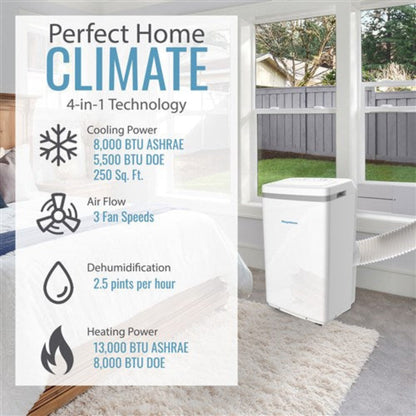 Keystone - 13000 BTU Portable Air Conditioner Heat/Cool  -  KSTAP13MFHC