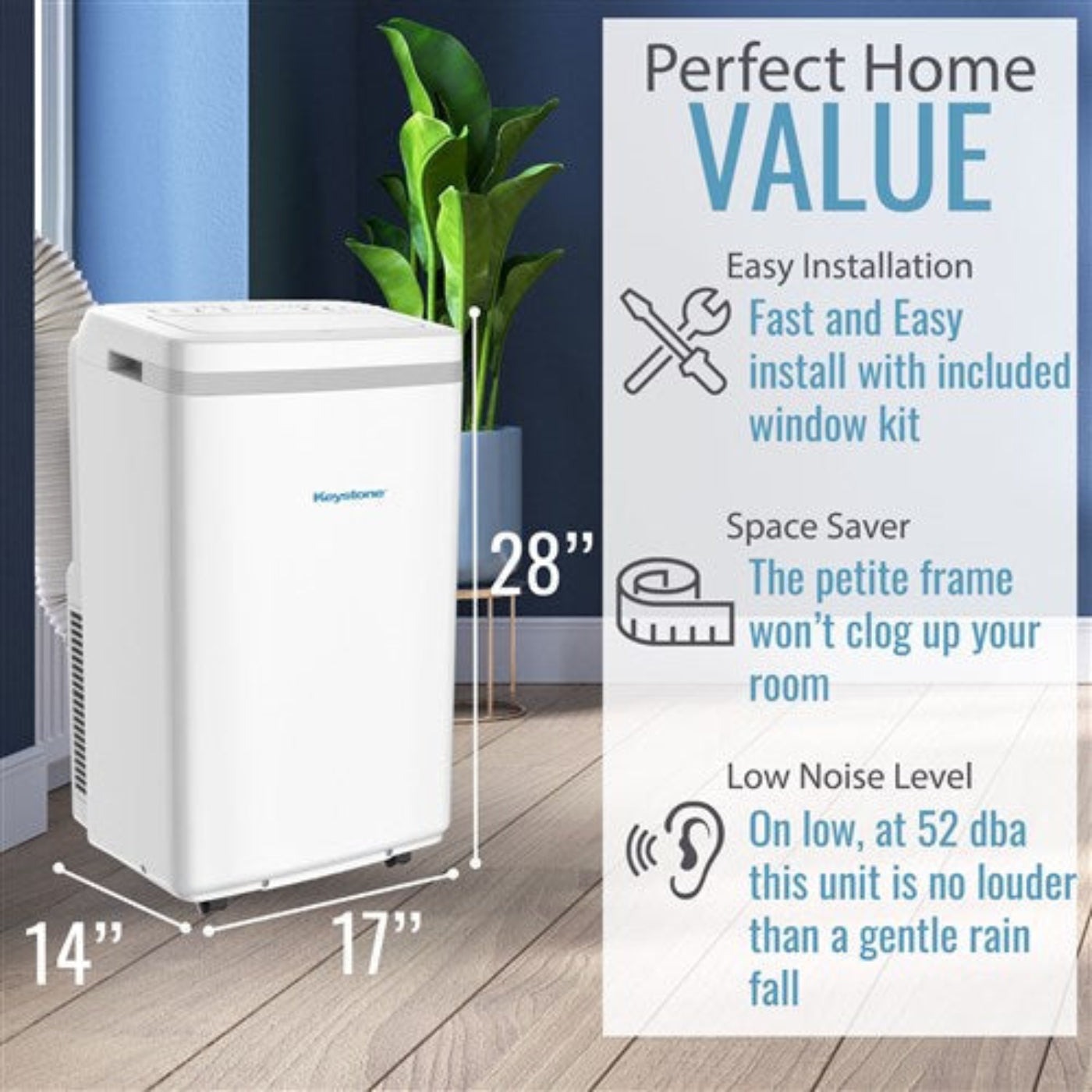 Keystone - 13000 BTU Portable Air Conditioner  -  KSTAP13MFC