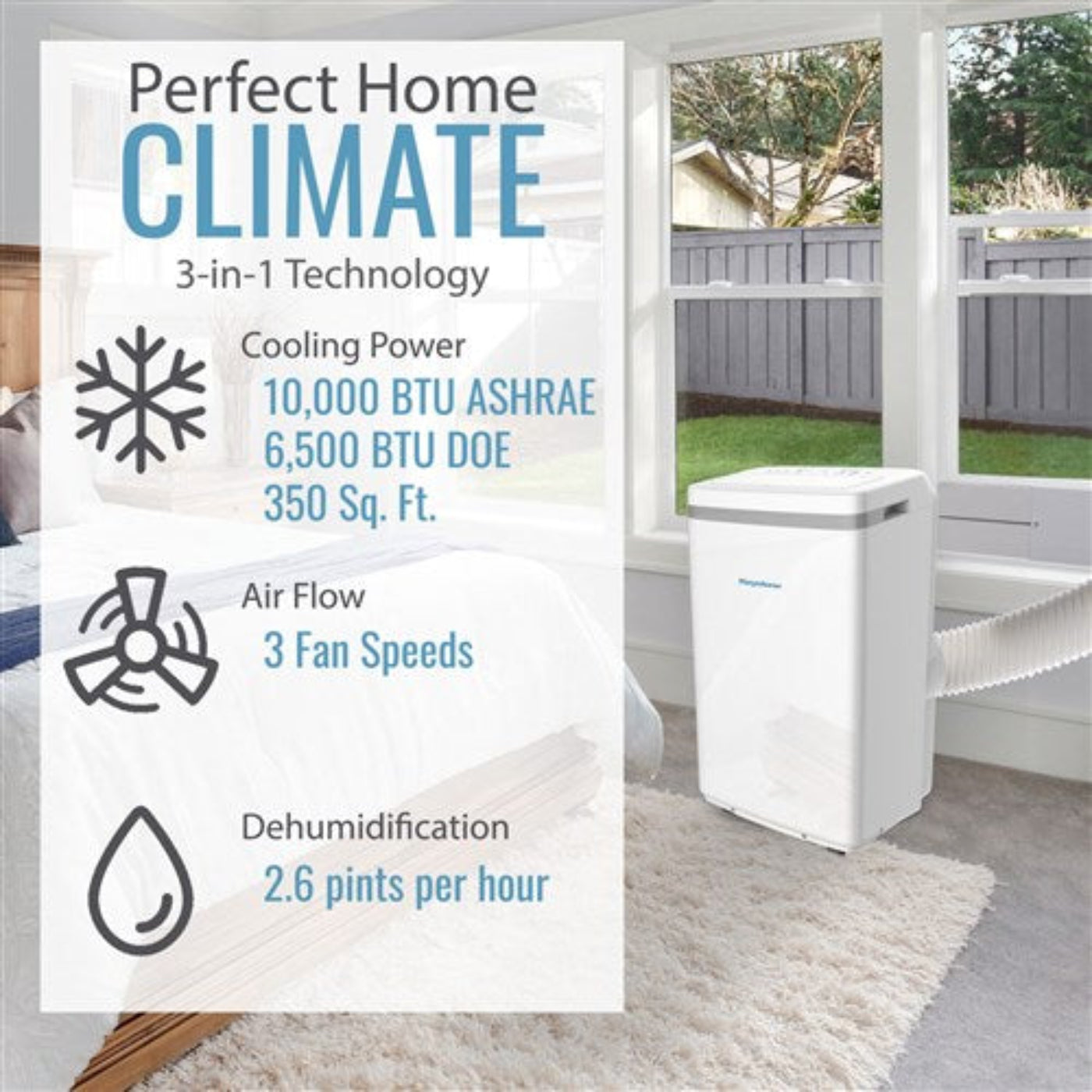 Keystone - 10000 BTU Portable Air Conditioner  -  KSTAP10MFC