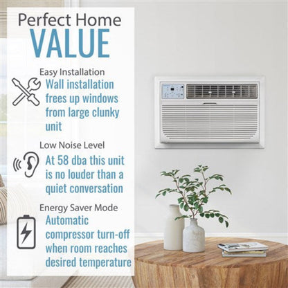 Keystone - 10, 000 BTU Through the Wall Heat/Cool, R32 -  KSTAT10-2HD
