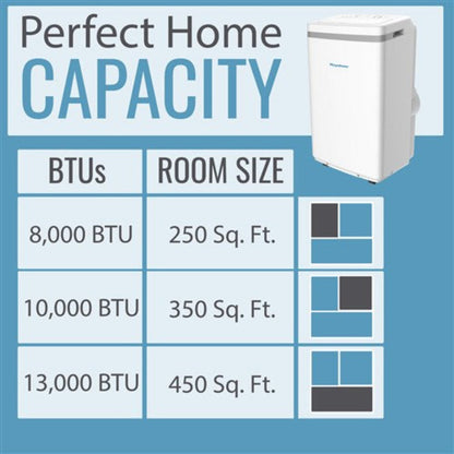 Keystone - 13000 BTU Portable Air Conditioner Heat/Cool  -  KSTAP13MFHC