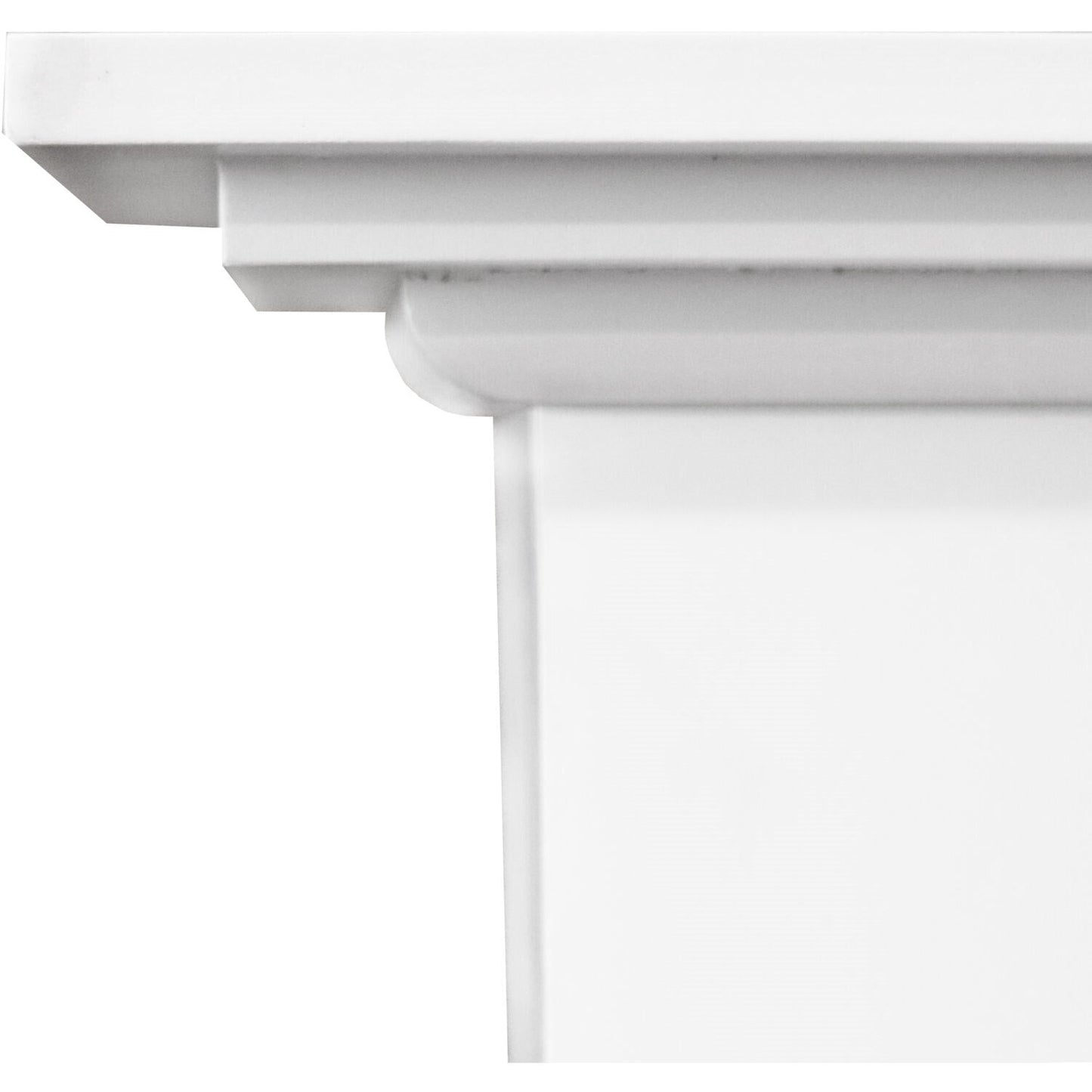 Cambridge - 53.x17.7"x13.4" Sofia Fireplace Mantel with Marble and Crystal Insert - Electric Mantel Fireplaces - CAM5617-1WHTCRS