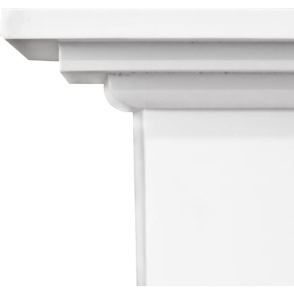 Cambridge - 53.x17.7"x13.4" Sofia Fireplace Mantel with Marble and Crystal Insert - Electric Mantel Fireplaces - CAM5617-1WHTCRS