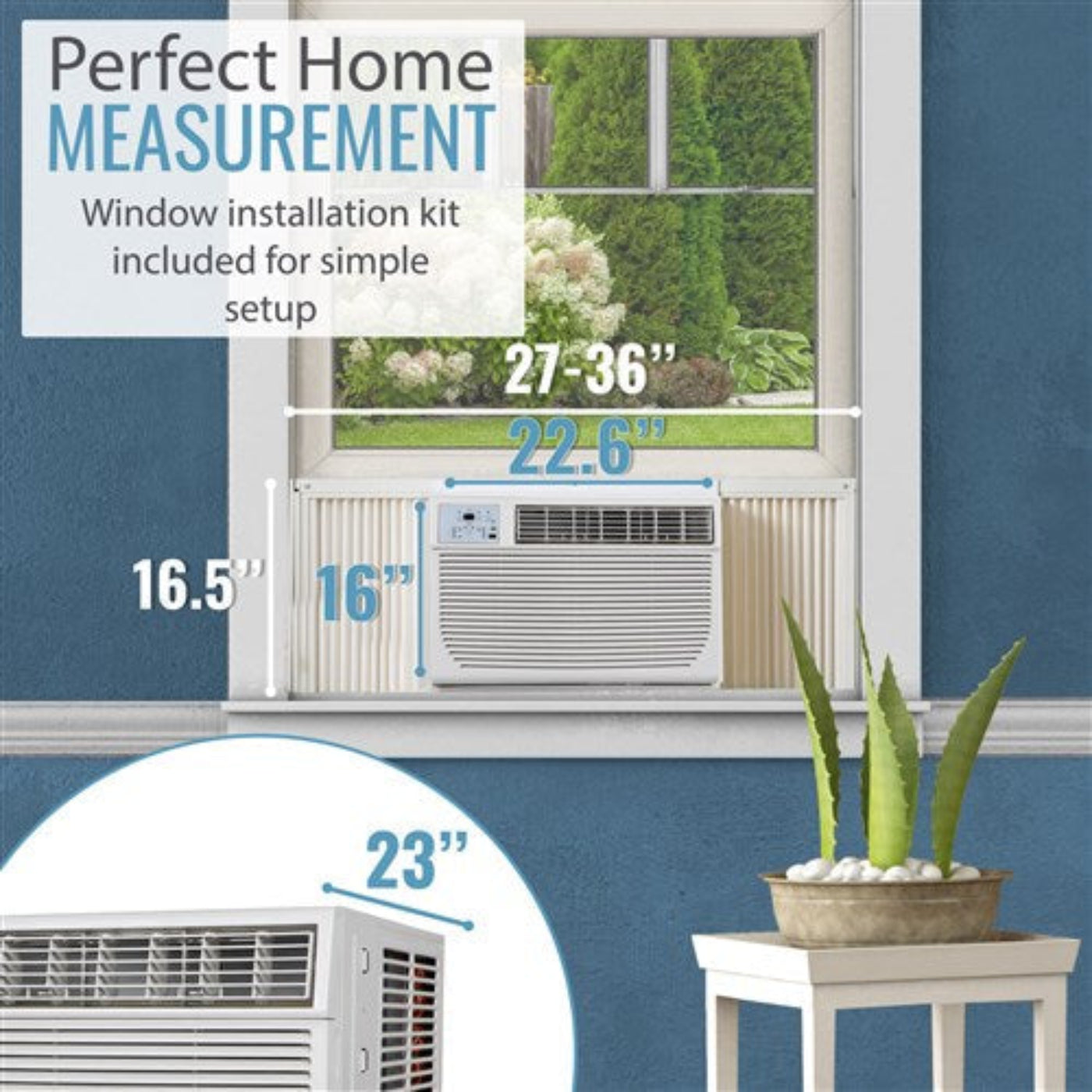 Keystone - 8, 000 BTU Heat and Cool Window Air Conditioner, R32  -  KSTHW08B