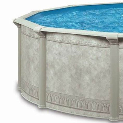 Aquarian Pools Khaki Venetian 24ft x 52in Outdoor Above Ground Swimming Pool - 97435