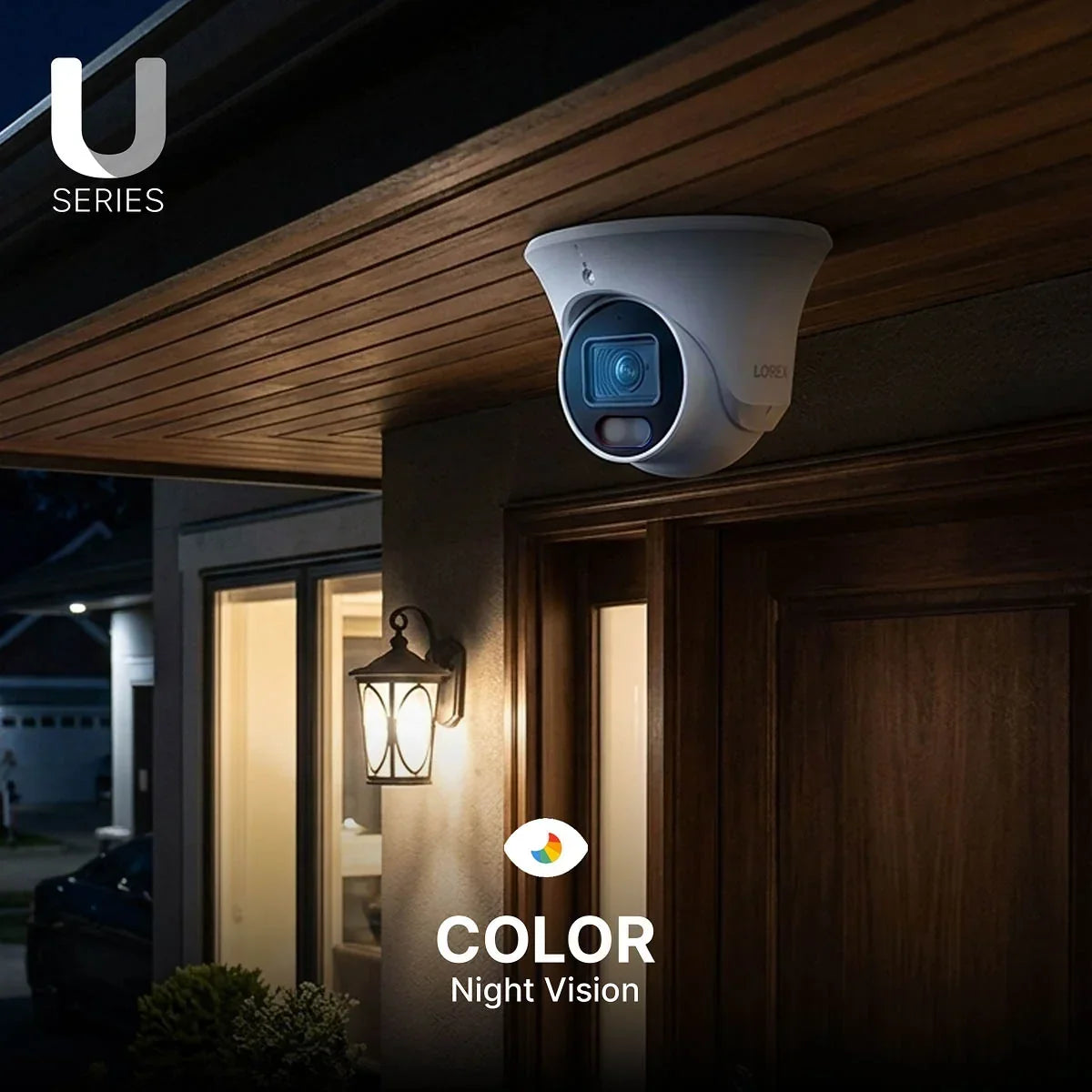 Lorex Connect U Series 4K 8-Channel Wired NVR System with U3 2K+ PoE Turret Cameras - 2TB (Cables not included)