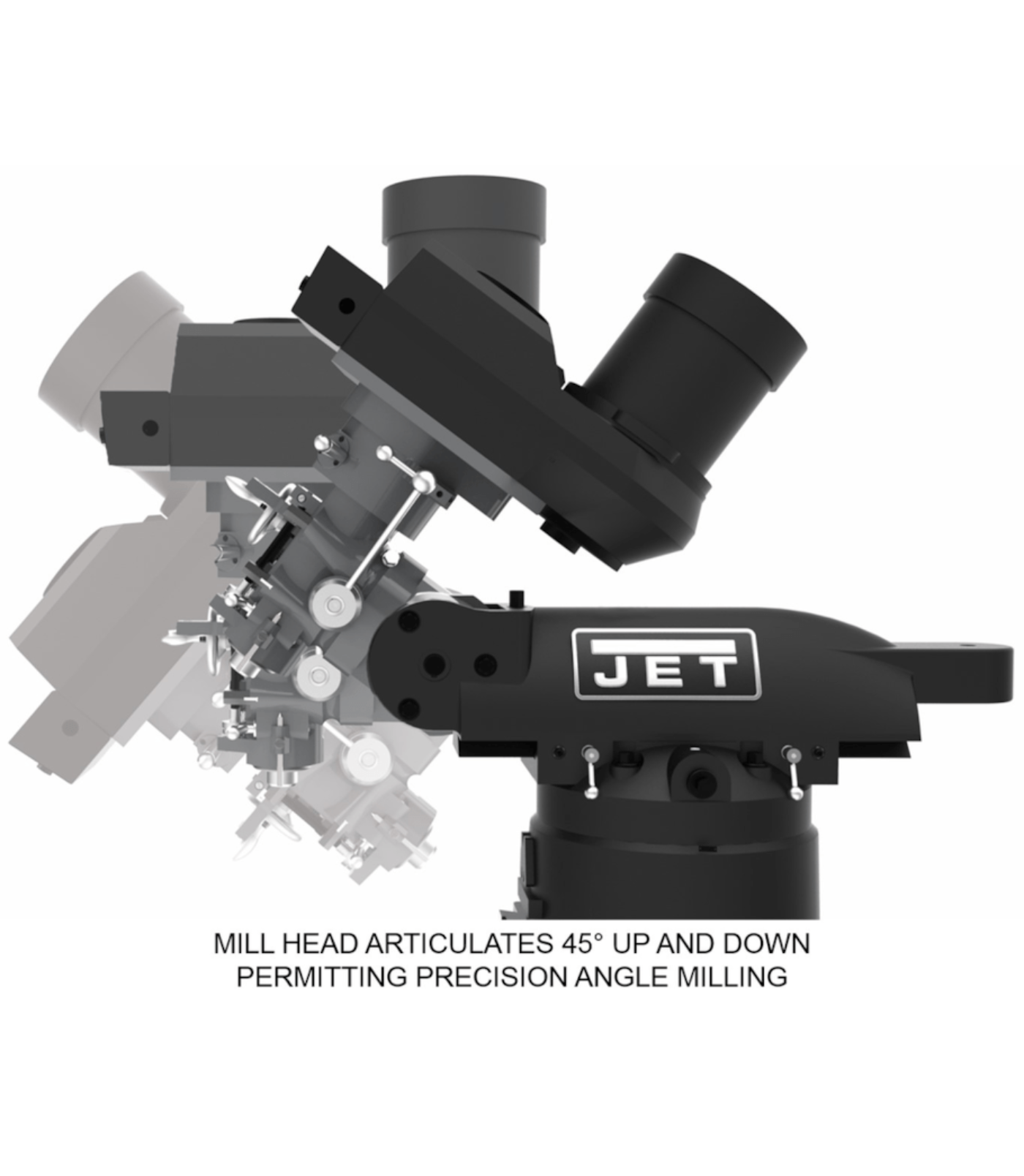JET Elite ETM-949 Mill with 2-Axis ACU-RITE 203 DRO and X, Y-Axis JET Powerfeeds - JT9-894112